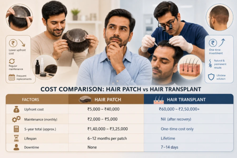 Cost Comparison: Hair Patch vs Hair Transplant