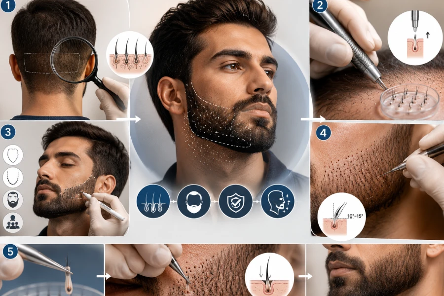 Why micro FUE Is the Preferred Technique for Beard Hair Transplant